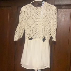White lace romper